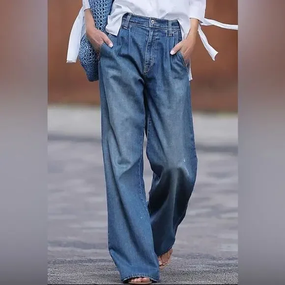 NWT paperbag loose jeans - Picture 1 of 16